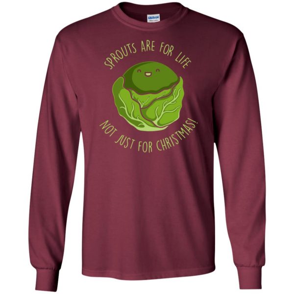 brussel sprouts long sleeve - maroon