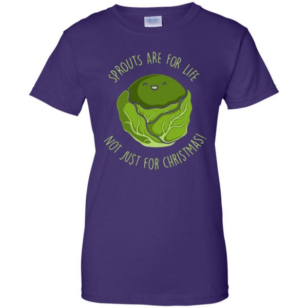 brussel sprouts womens t shirt - lady t shirt - purple