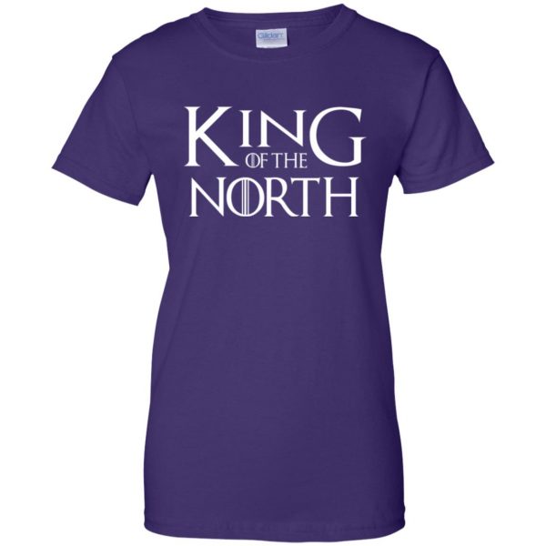 king of the north womens t shirt - lady t shirt - purple