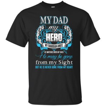 my daddy my hero shirt - black