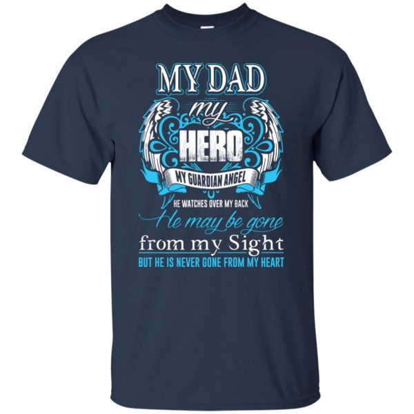 my daddy my hero t shirt - navy blue