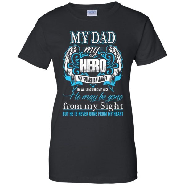 my daddy my hero womens t shirt - lady t shirt - black
