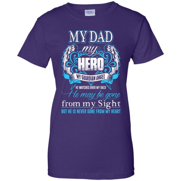 my daddy my hero womens t shirt - lady t shirt - purple
