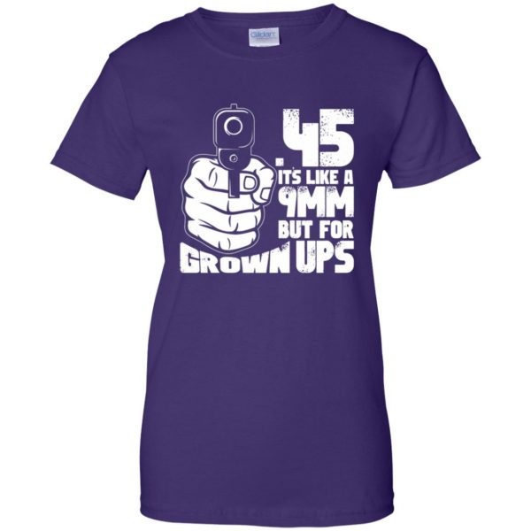 45 acp womens t shirt - lady t shirt - purple