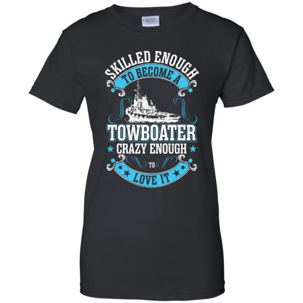 towboater womens t shirt - lady t shirt - black