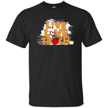 live love teach shirt - black