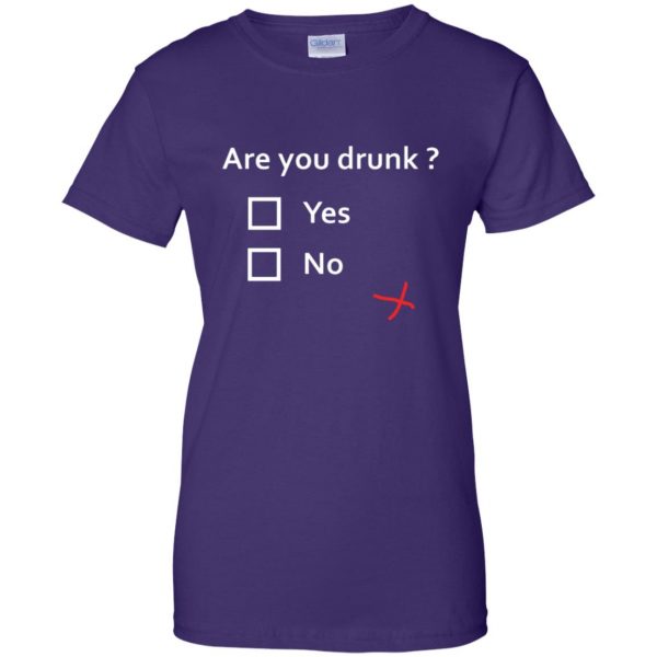 are you drunk womens t shirt - lady t shirt - purple