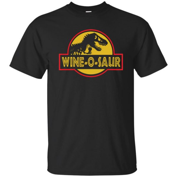 wine o saur shirt - black