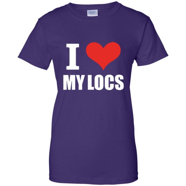 i love my locs womens t shirt - lady t shirt - purple