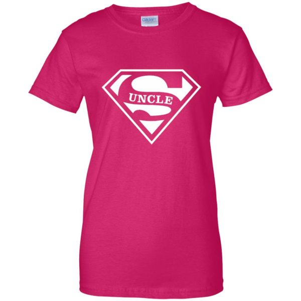 super uncle womens t shirt - lady t shirt - pink heliconia