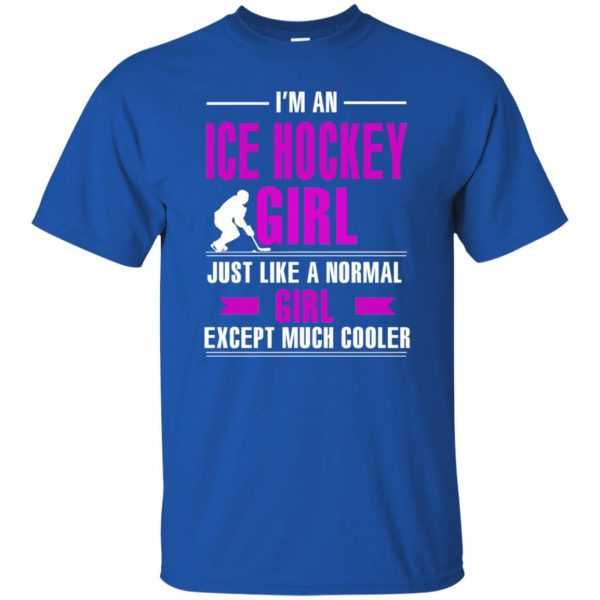 girl hockeys t shirt - royal blue
