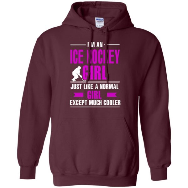 girl hockeys hoodie - maroon
