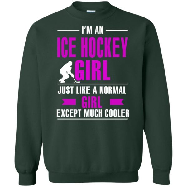 girl hockeys sweatshirt - forest green