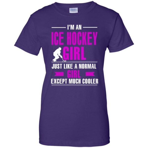 girl hockeys womens t shirt - lady t shirt - purple