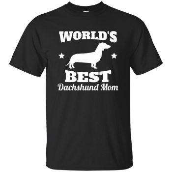 dachshund mom t shirt - black