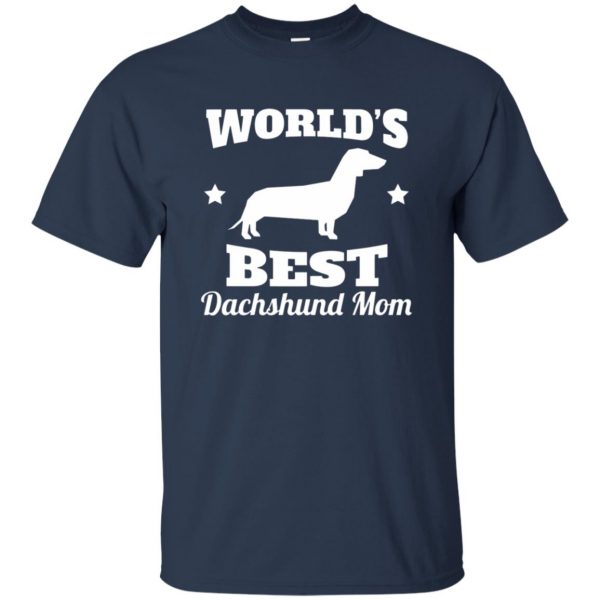dachshund mom t shirt - navy blue