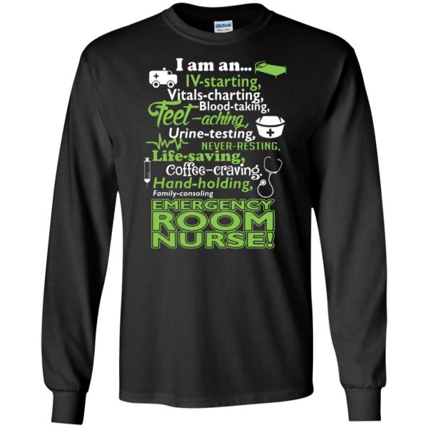 emergency room nurse long sleeve - black