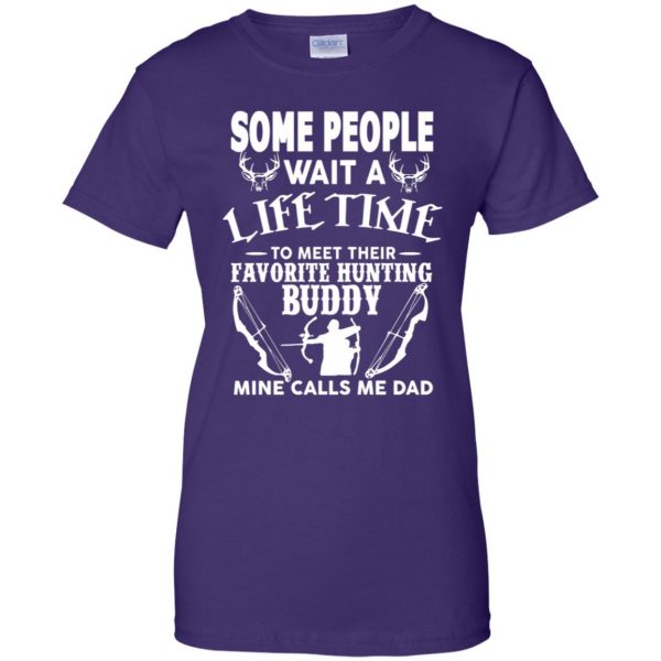 hunting dad womens t shirt - lady t shirt - purple
