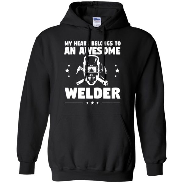 welder wifes hoodie - black