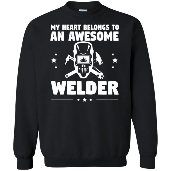 welder wifes sweatshirt - black