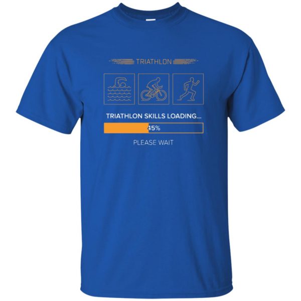 triathlon skills loading t shirt - royal blue