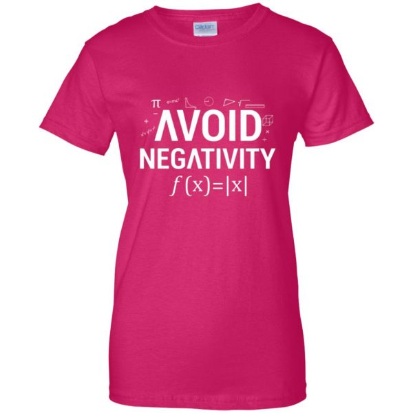 avoid negativity womens t shirt - lady t shirt - pink heliconia