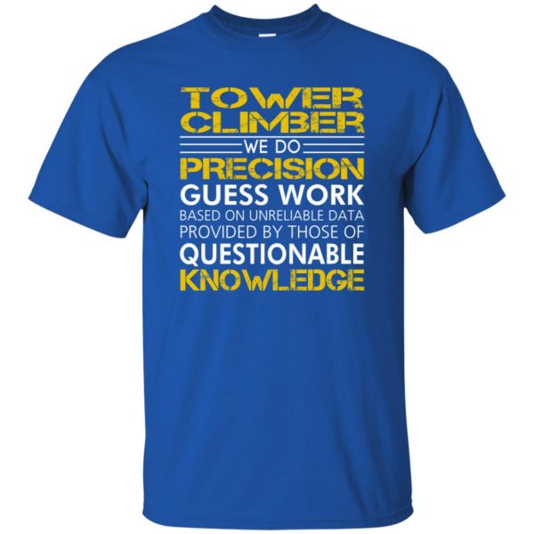 tower climber t shirt - royal blue