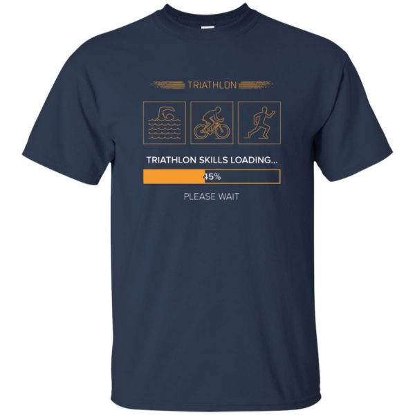 triathlon skills loading t shirt - navy blue
