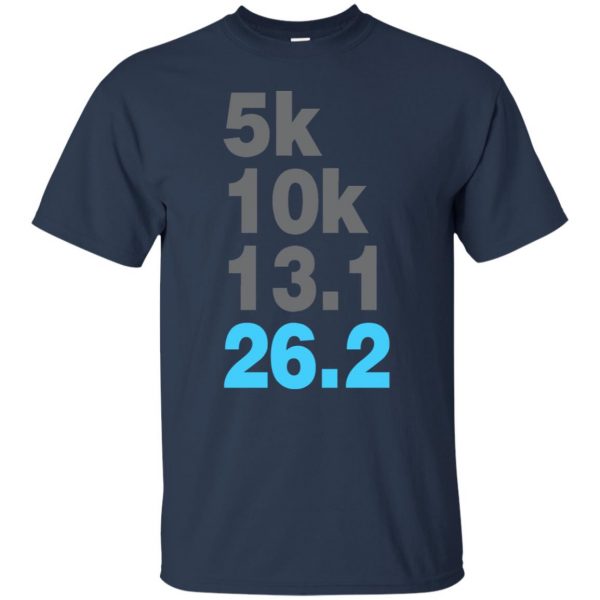5k 10k 13.1 26.2 Marathoner t shirt - navy blue