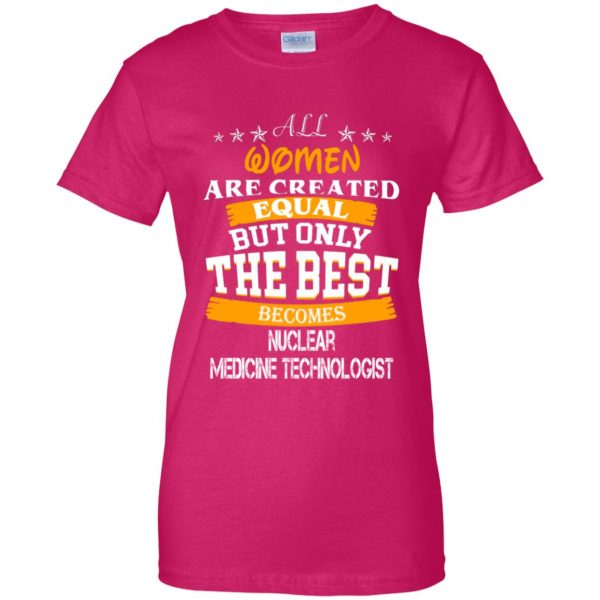 nuclear medicine womens t shirt - lady t shirt - pink heliconia