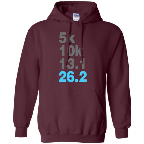 5k 10k 13.1 26.2 Marathoner hoodie - maroon