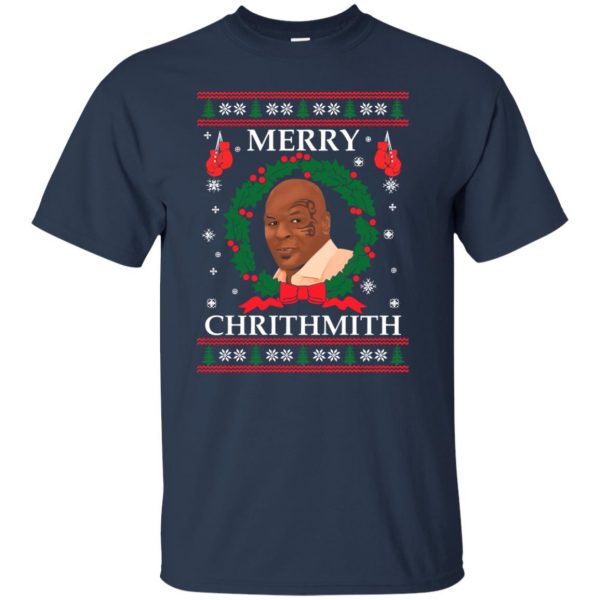 merry chrithmith t shirt - navy blue