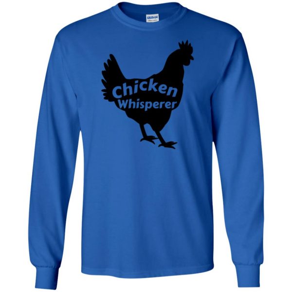 chicken whisperer long sleeve - royal blue
