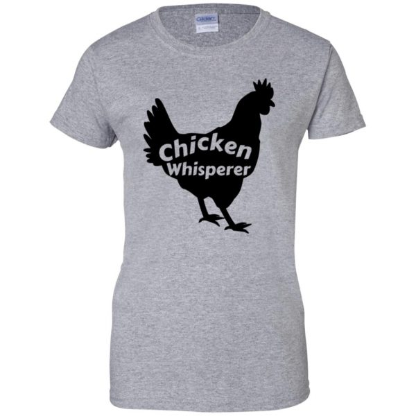 chicken whisperer womens t shirt - lady t shirt - sport grey