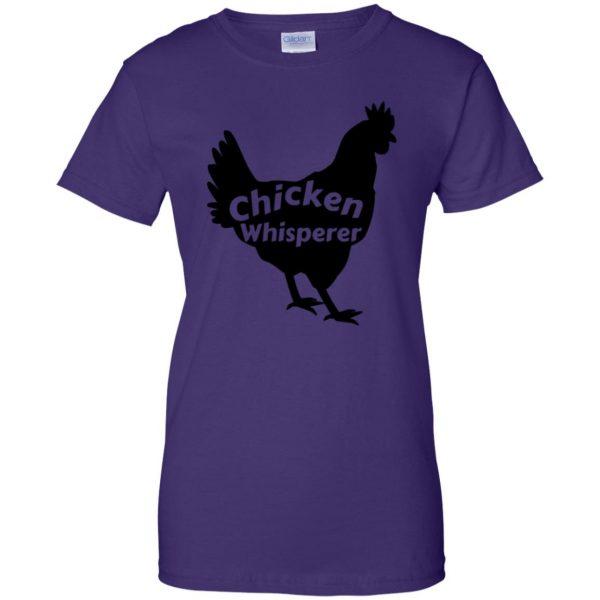 chicken whisperer womens t shirt - lady t shirt - purple
