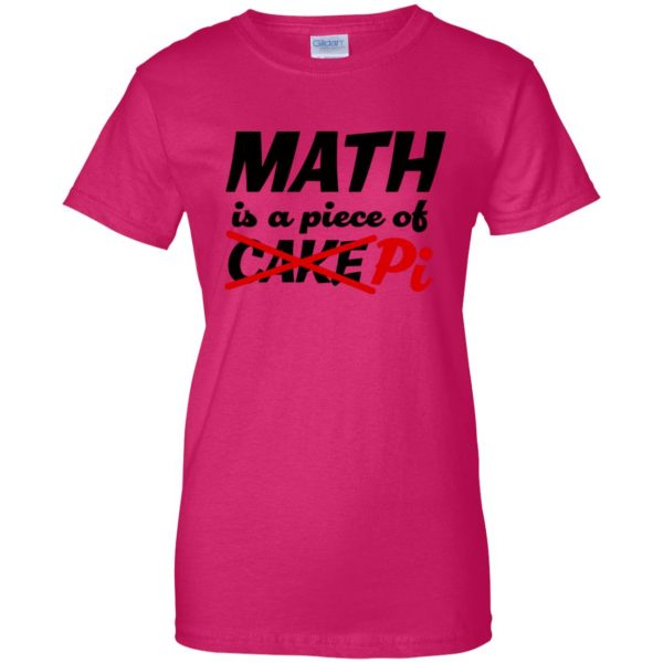 math geek womens t shirt - lady t shirt - pink heliconia