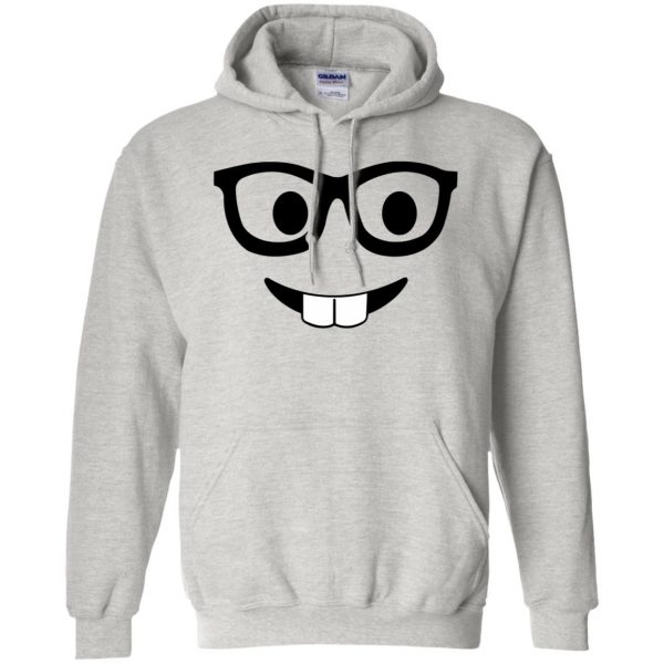 nerd emoji hoodie - ash
