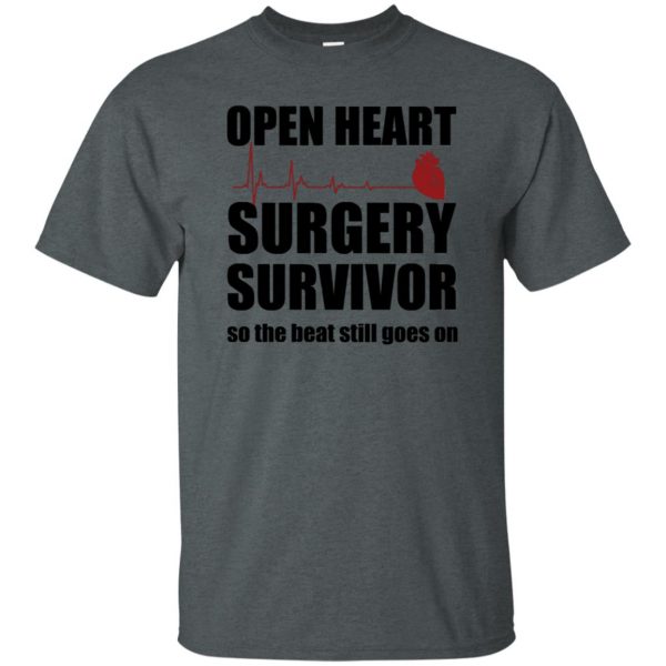 open heart surgery t shirt - dark heather