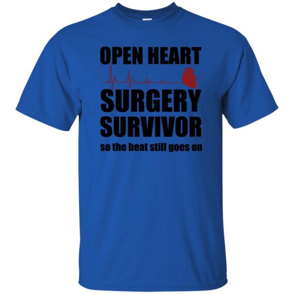 open heart surgery t shirt - royal blue