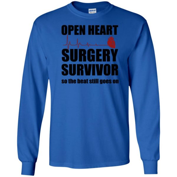 open heart surgery long sleeve - royal blue