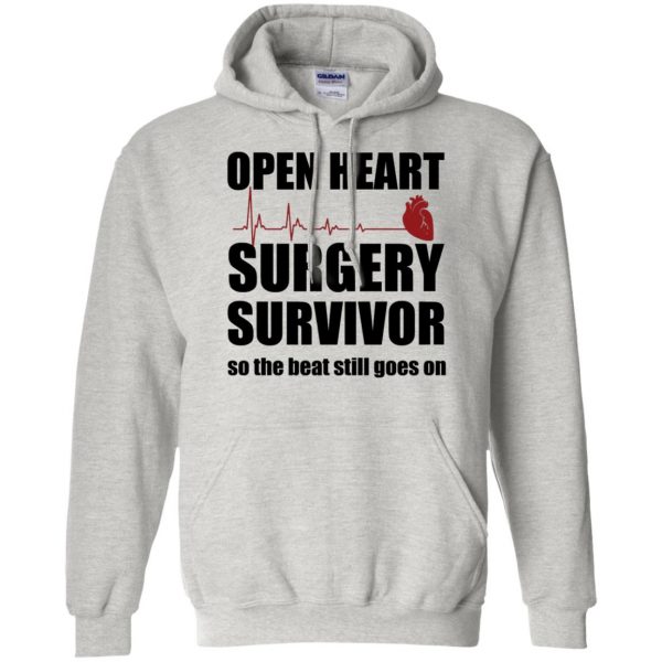 open heart surgery hoodie - ash