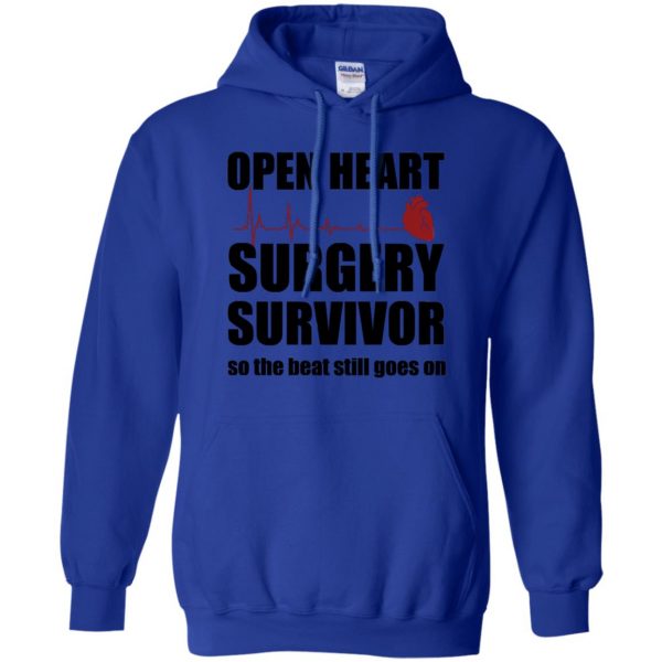 open heart surgery hoodie - royal blue