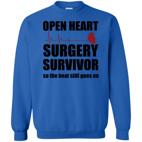 open heart surgery sweatshirt - royal blue