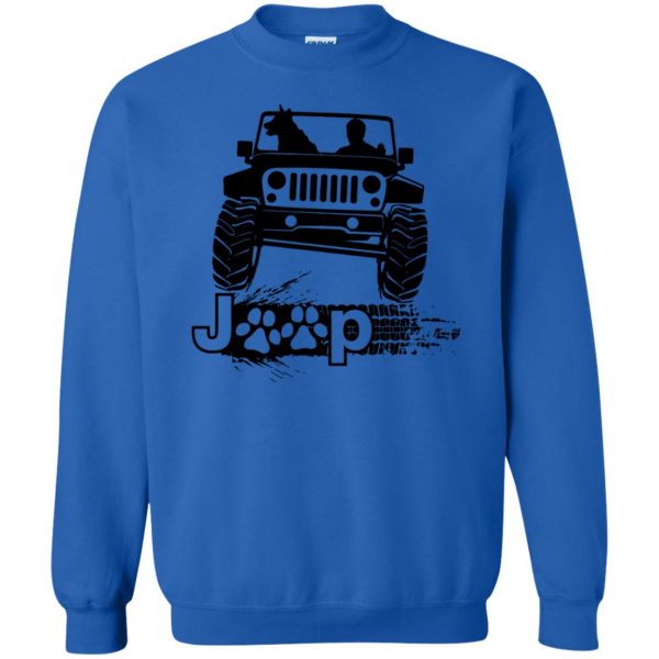 jeep dog sweatshirt - royal blue