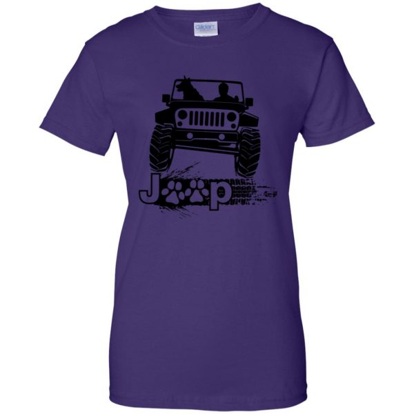 jeep dog womens t shirt - lady t shirt - purple