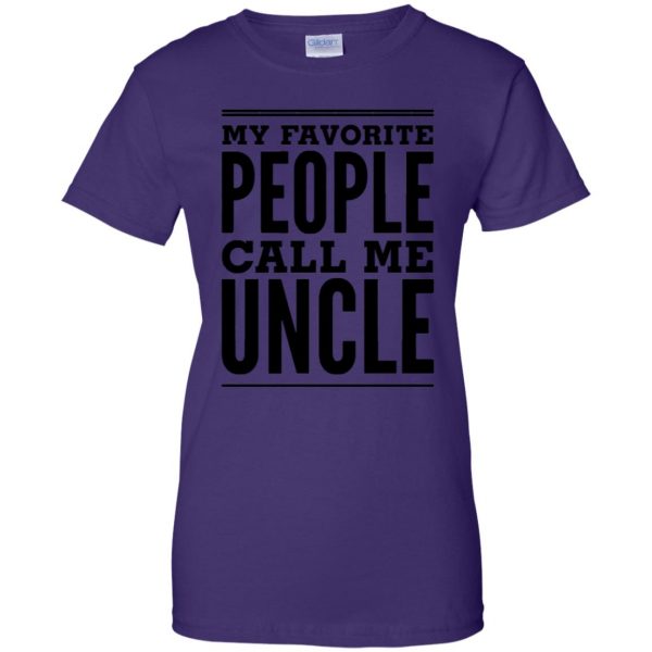 favorite uncle womens t shirt - lady t shirt - purple