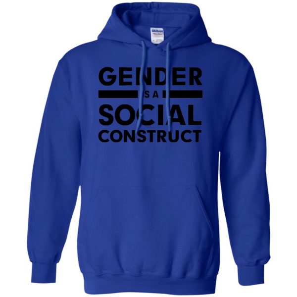 gender is a social construct hoodie - royal blue