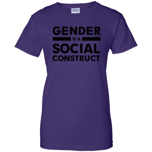 gender is a social construct womens t shirt - lady t shirt - purple