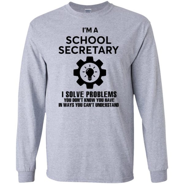 school secretary long sleeve - sport grey