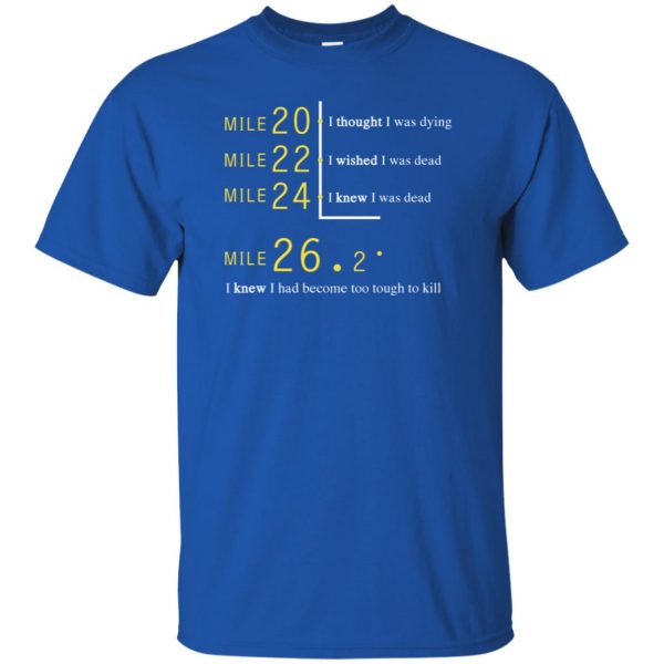 Marathon Runner t shirt - royal blue